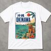 Okinawa Shirt, Vintage Japan Travel Poster Tee, Retro Shisa Lion Beach Shirt, Tropical Graphic Tee, Japan Lover Gift, Ocean Lover Gift Tee