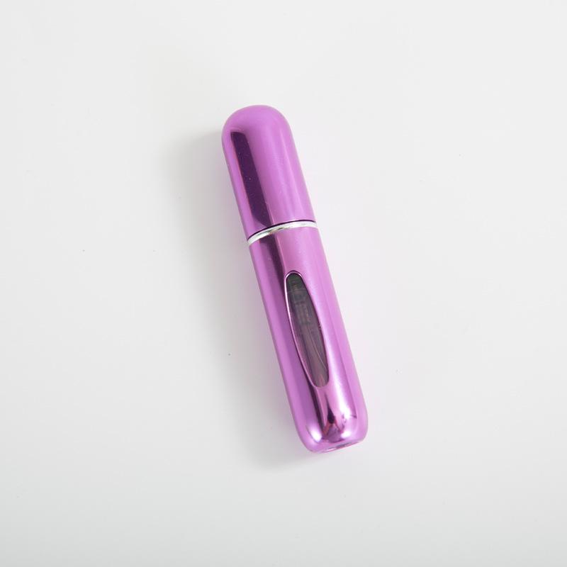 Compact 5ml Self-Pump Spray Perfume Bottle with Aluminum Press Design