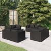 Day and Night - Day and Night Garden Furniture Set 8 Pieces and Black Synthetic Rattan Cushions