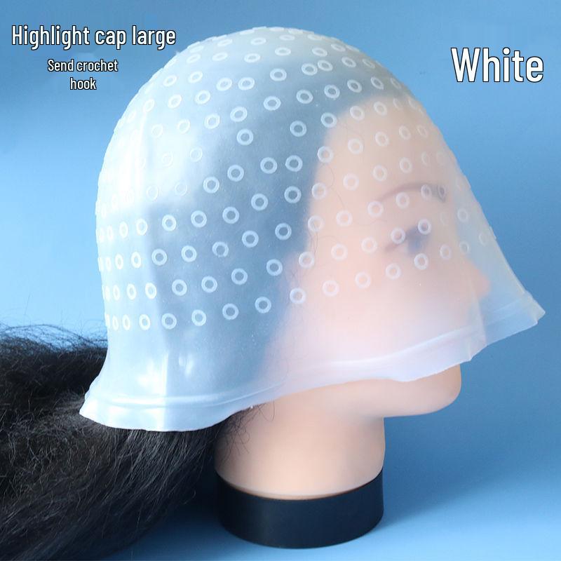 Durable Silicone Highlighting Cap with Needle for Hair Dyeing