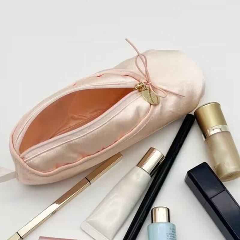 Косметичка в виде балетной туфельки, сшитая вручную, пенал, органайзеры для косметики, подходит для помад, карандашей для бровей и подводок для глаз
