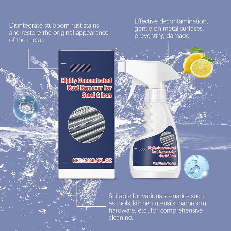 Спрей для удаления ржавчины с автомобиля Высокая эффективность 120 мл Средство для удаления пятен ржавчины с автомобиля Жидкость для удаления ржавчины Очистка Колеса Уход Спрей