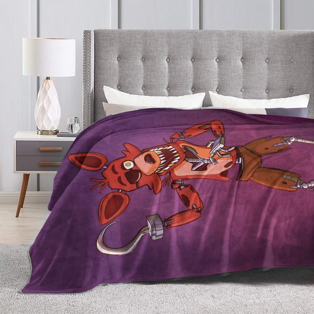 FNAFS At Freddy's Blanket Warm Graphic Plush Throw Blanket For Living Room Travel Office Flannel Bedspread Bed Cover
