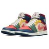 Air Jordan 1 Mid SE разноцветные женские кроссовки French-Blue Fire-Red Beach DN3738-400