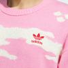 adidas Originals Feifei Ruan Collaboration Fw23 Свитер с графическим рисунком на груди и логотипом, топы унисекс, розовый JE9188