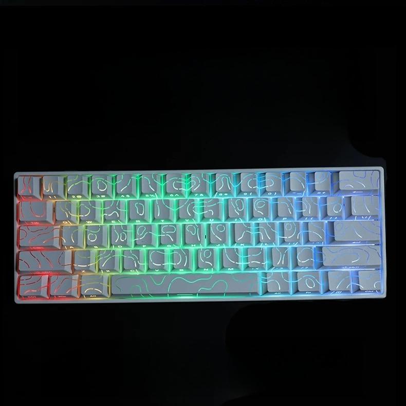 Xiaomi 2025 Super Contour PBT Колпачки Клавиш Боковая Свечение Механическая Клавиатура Оригинальная Заводская Высота для 61/68/75/84/87 Клавиш Игровая Клавиатура