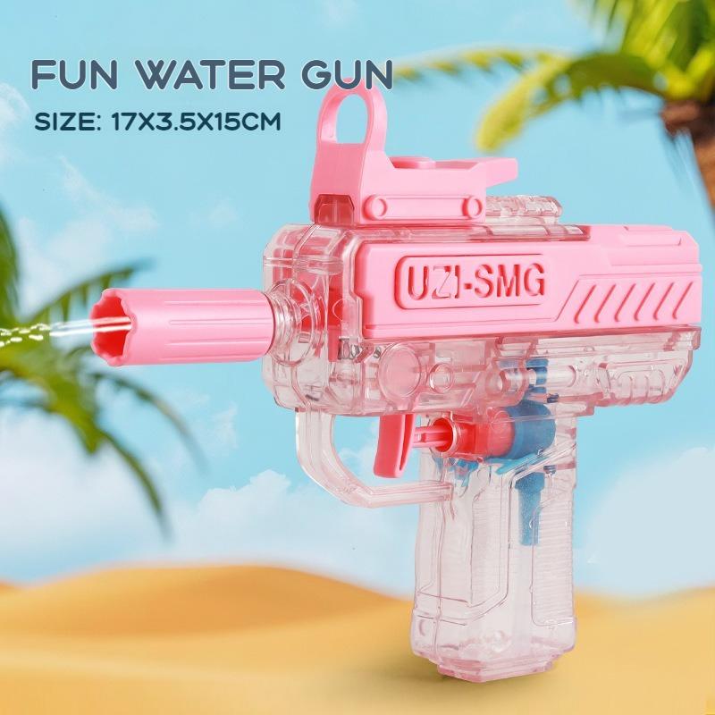 Летний водяной пистолет UZI, неэлектрический, высокое давление, полностью автоматический, для игры на пляже, для детей и взрослых, подарок на день рождения