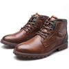 Vintage Men Boots 2024 New Autumn Winter Shoes High Quality Men's Leather Boots Side Zipper Men's Ankle Boots Large Size 39 48