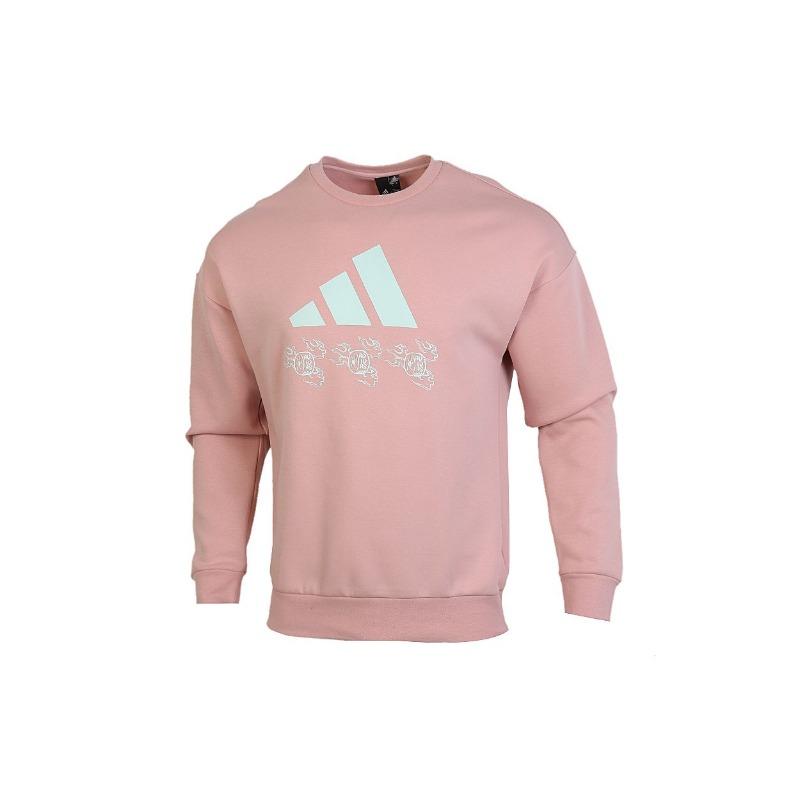 adidas Спортивная толстовка с круглым вырезом и длинными рукавами, мужские топы, розовые GM4447