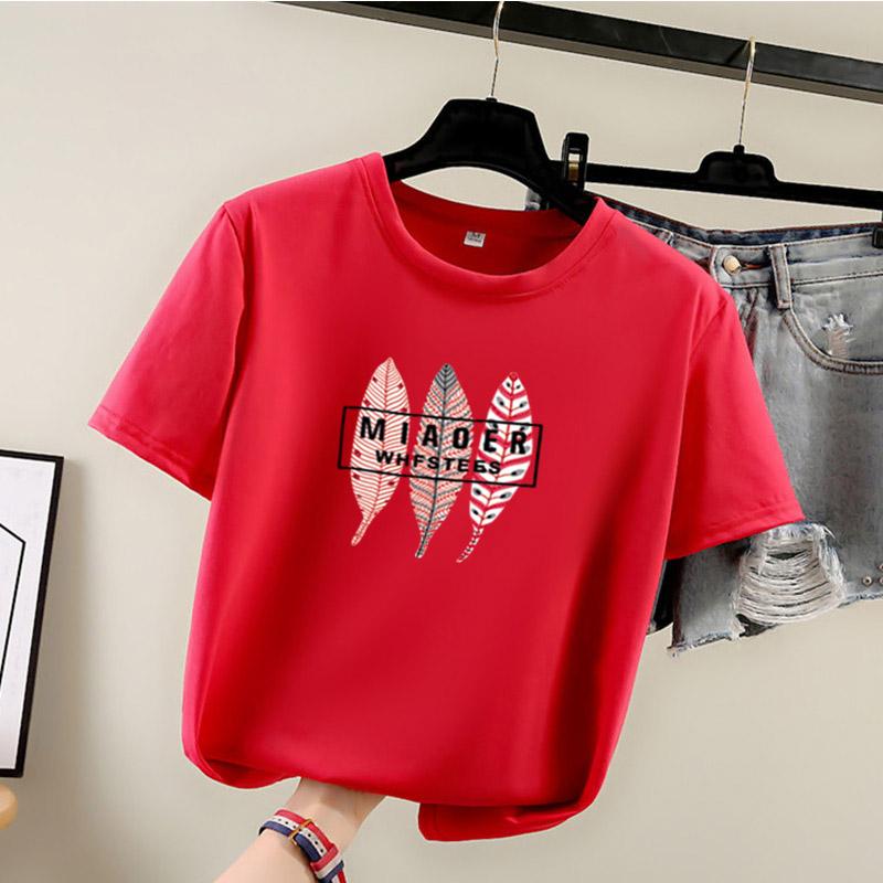Summer Casual Loose Student T Shirt Women's Harajuku Letter Print Short Sleeve T-shirts Women Y2k Tops