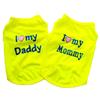 Pet Puppy Clothes, Vest, Classic Style Love Dad Love Mom, A Variety of Colors Trendy