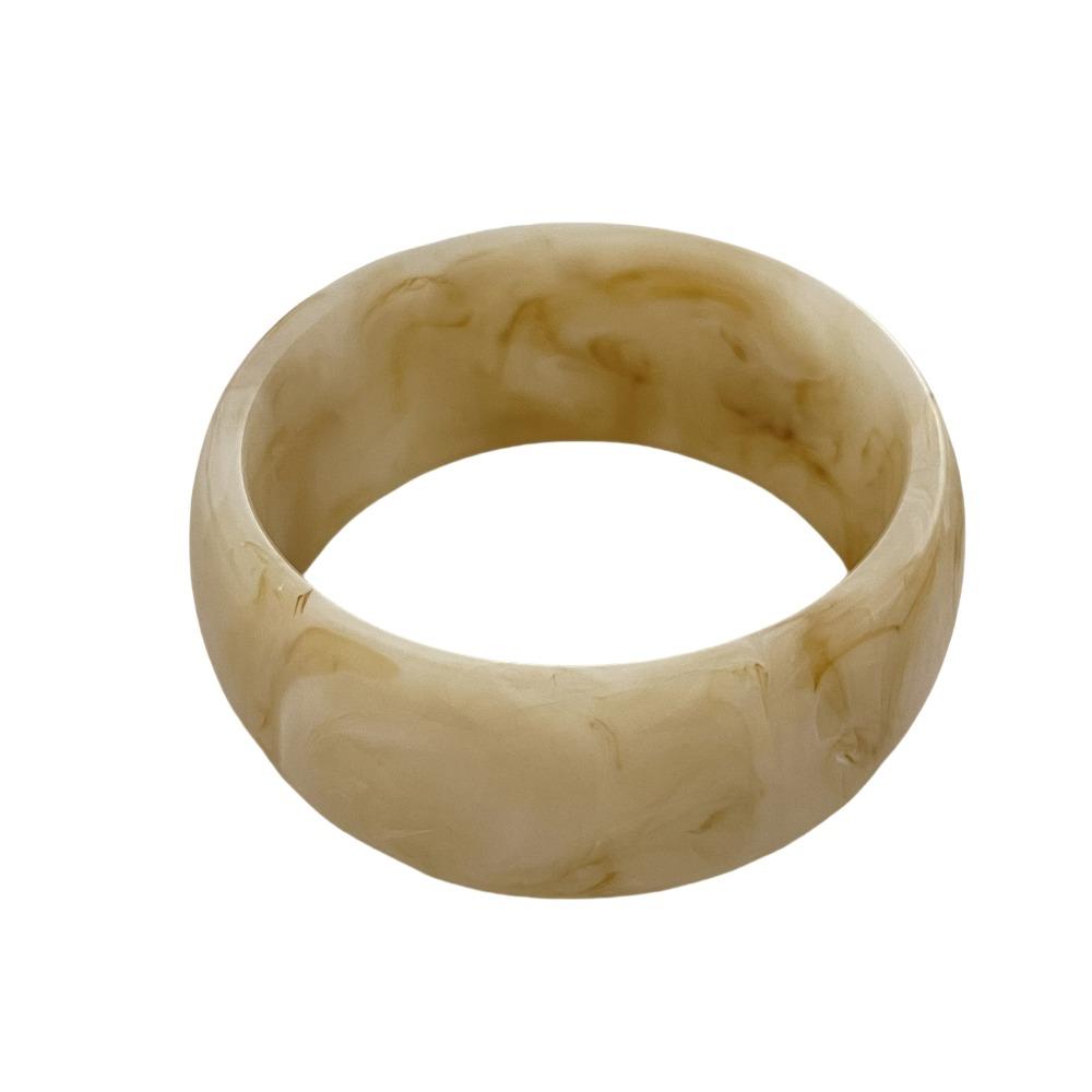 Smudge Acrylic Transparent Bangles Exaggerate Retro Hand Ring Chunky Bracelets Women  Girls