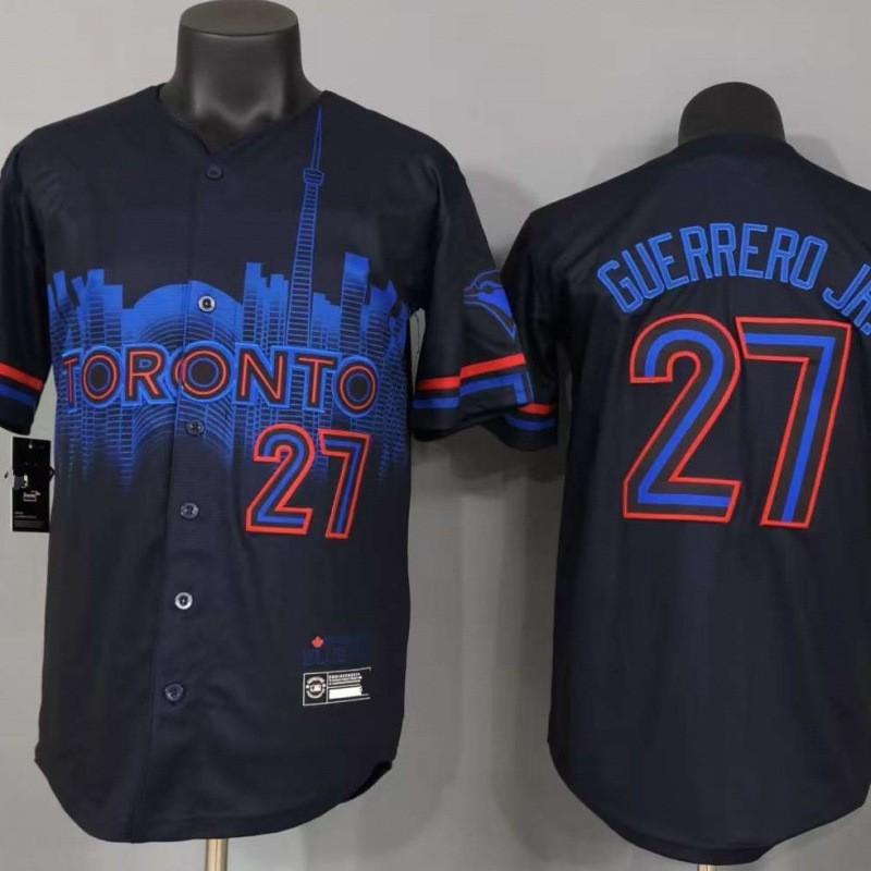 Toronto Blue Jays 27 City Edition Embroidered Baseball Jersey Unisex Short Sleeve Fan Apparel