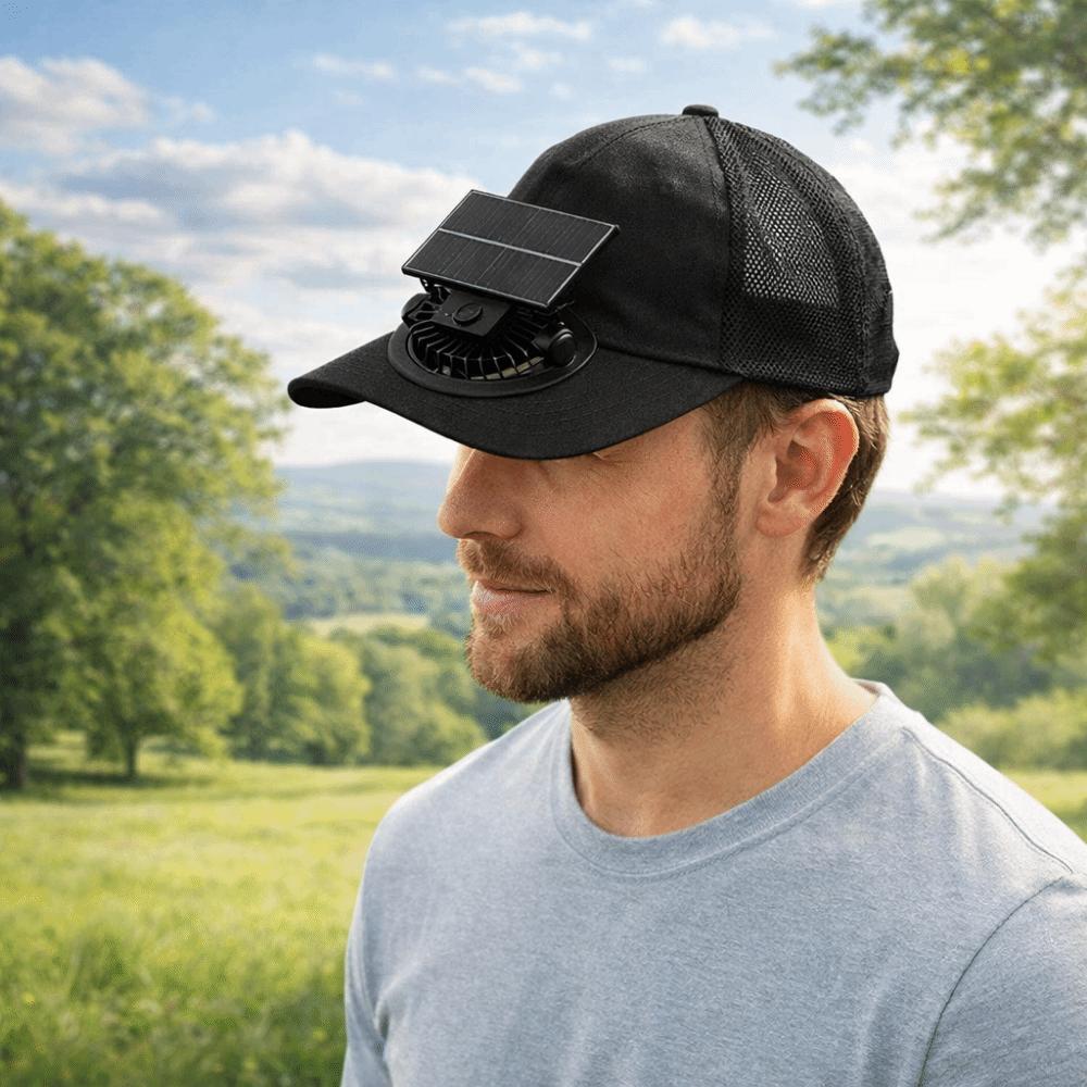 Breathable Summer Fan Sunhat Mesh Baseball Cap Cooling Technology Fishing Hat Hot Weather