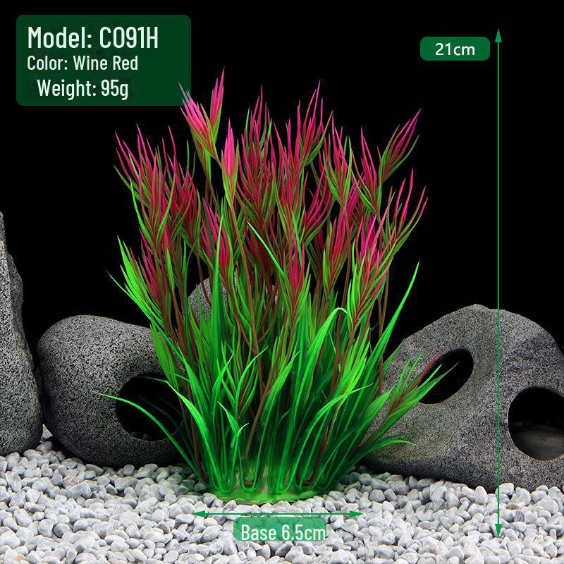 Fish Tank Décor: Plastic Simulation Aquarium Plants, Mid-View CO Series