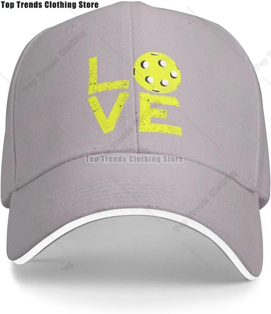 Винтажная бейсболка с надписью Love Pickleball для женщин и мужчин Унисекс