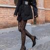 Women Summer Thin Sheer Pantyhose Gothic Vintage Leopard Animal Pattern Tights