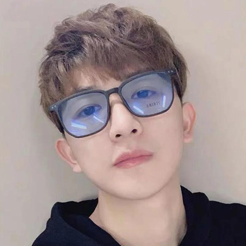 Модные фотохромные очки для близорукости, мужские и женские квадратные очки с анти-синим светом, очки по рецепту, сверхлегкие очки в стиле ретро