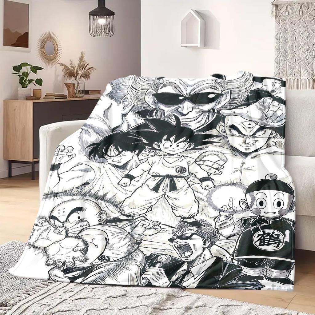 Dragon Ball Z Print Blanket Warm Comfortable Flannel Blanket Suitable for Bedrooms,Sofas, Beds,Chairs,Travel 16