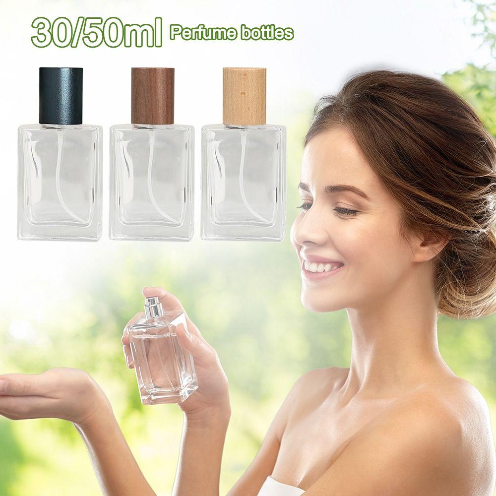 Glass Cosmetic Container 30/50ml Perfume Atomizer Bottle Portable Travel Sub-bottle Woman
