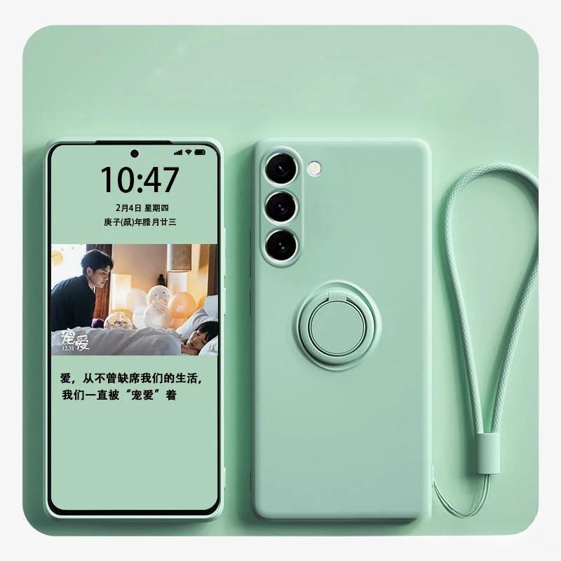 Магнитный силиконовый ремешок-кольцо Чехол для телефона для Samsung Galaxy S25 S24 S26 Ultra S23 S22 Plus A57 A37 A17 A16 A15 A55 A36 A56 Чехол
