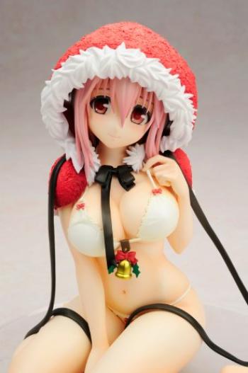 NITRO SUPER SONIC Купальник Super Sonico Санта-Клауса, готовая фигурка из ПВХ, окрашенная в масштабе. 1/7