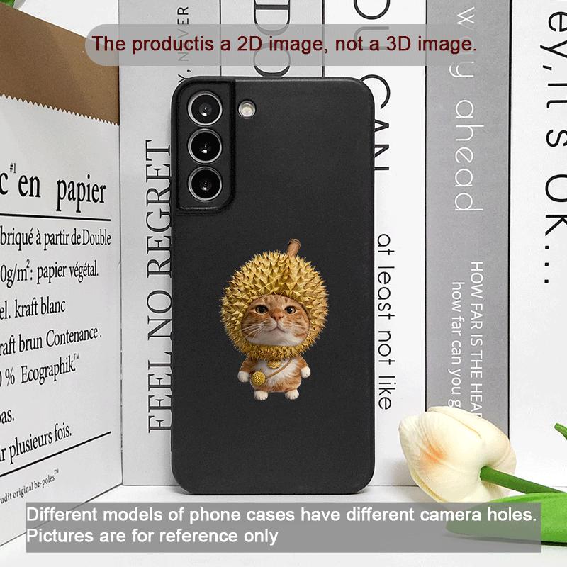 Забавный Мультяшный Свежие Фрукты Пара Кошек Чехол для Телефона для Samsung Galaxy A56 A14 A55 A16 A54 A36 A53 A52 A51 A50 5G Матовый Мягкий Чехол