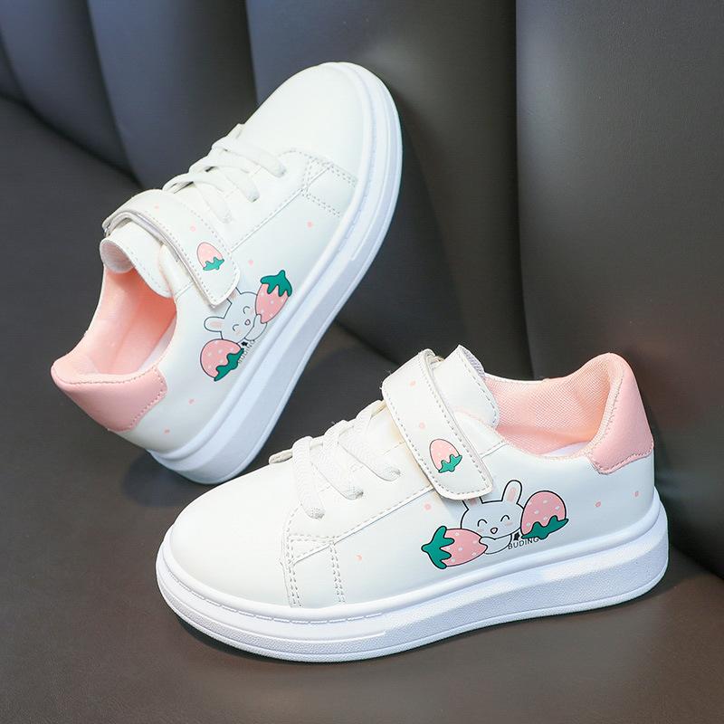 New Sneakers Fashion Simple Cute Girl Shoes Cartoon Sports Retro Casual Kid Shoe Lightweight Soft Soled Anti Slip Sports Shoes