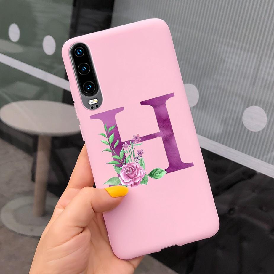 Для Huawei P30 Чехол Мягкий Тонкий Силиконовый Funda Милые Буквы Имя Чехлы для Телефона Huawei P 30 Lite P30 Pro Задняя Крышка Ударопрочный Бампер
