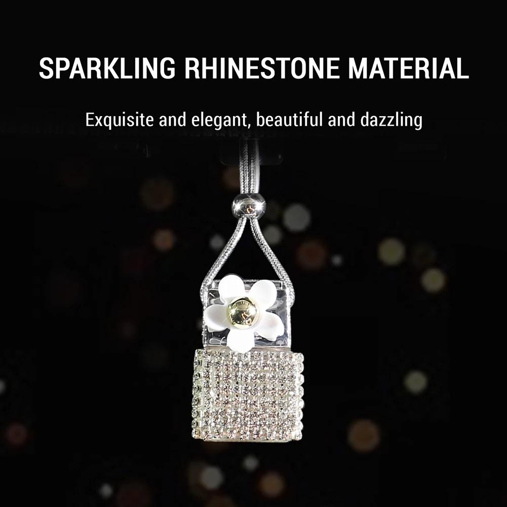 1PCS Car Hanging Perfume Pendant Car Air Freshener Empty Bottle for Essential Oils Diffuser Car-styling for Woman (No Perfume)