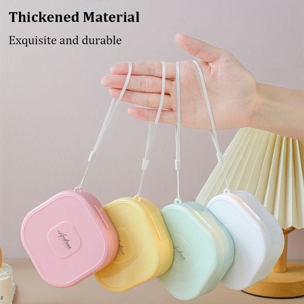 Portable Cosmetic Storage Box with Mirror Jewelry Box Colorful Hair Tie Organizer  Travel