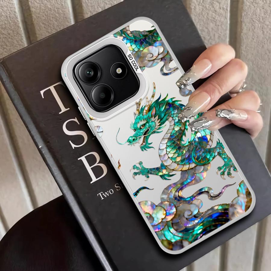 Креативный чехол-накладка с рисунком Тигра и Дракона для Xiaomi Redmi 9T Note 9 10 A5 12C A1 A2 Plus K60 9C 13C 10C 14C