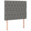 Headboard Dark Grey 100 x 7 x 118 128 cm Fabric