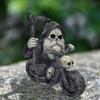 Halloween Figure Skeleton Knight Motorcycle Riding Gnome Statue Resin Yard Art Decor Garden Outdoor Ornament