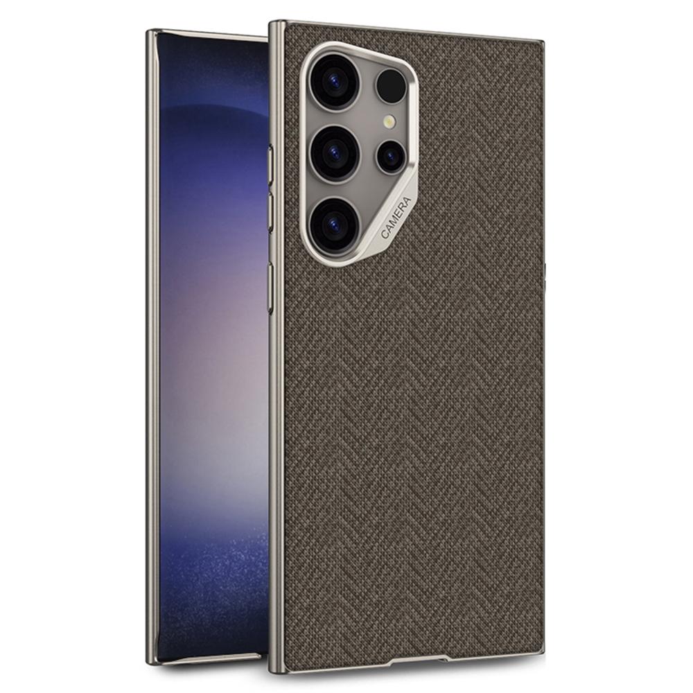 For Samsung Galaxy S23 Ultra Case Skin Touch PC+TPU+Cloth Phone Back Cover