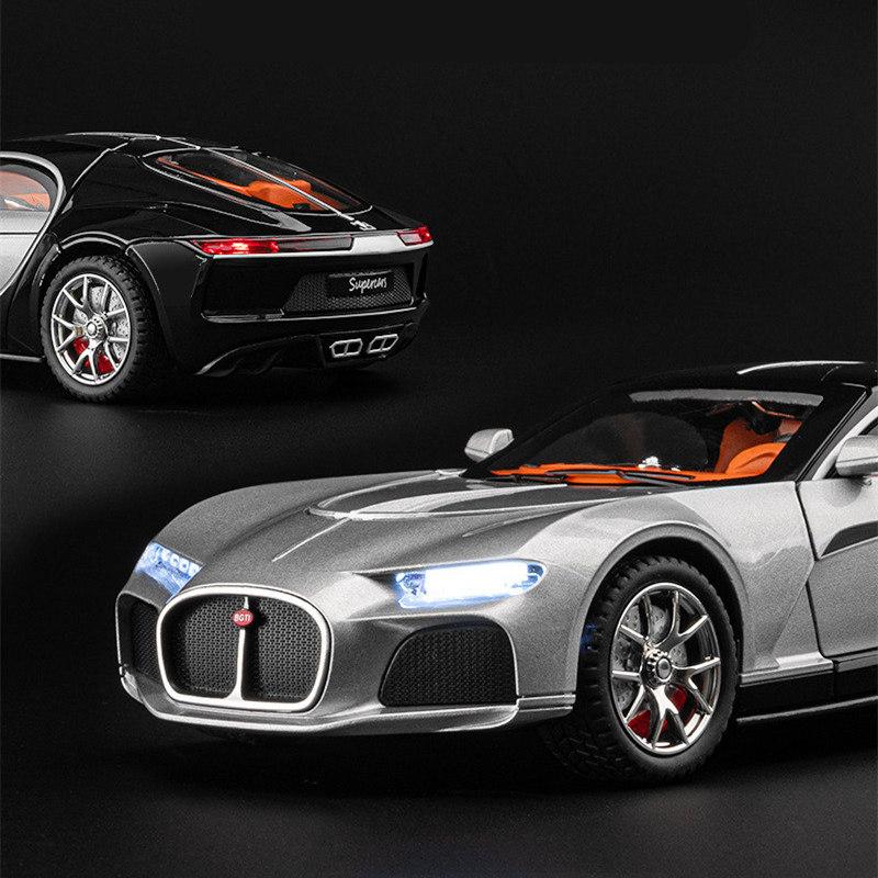 1/24 Bugatti Atlantic Alloy Sports Car Model Diecasts Metal Toy Vehicles Car Model Simulation Sound and Light Childrens Toy Gift