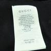 Great GUCCI Stall Large scarf with logo and fringe black wool Women 599437 Used