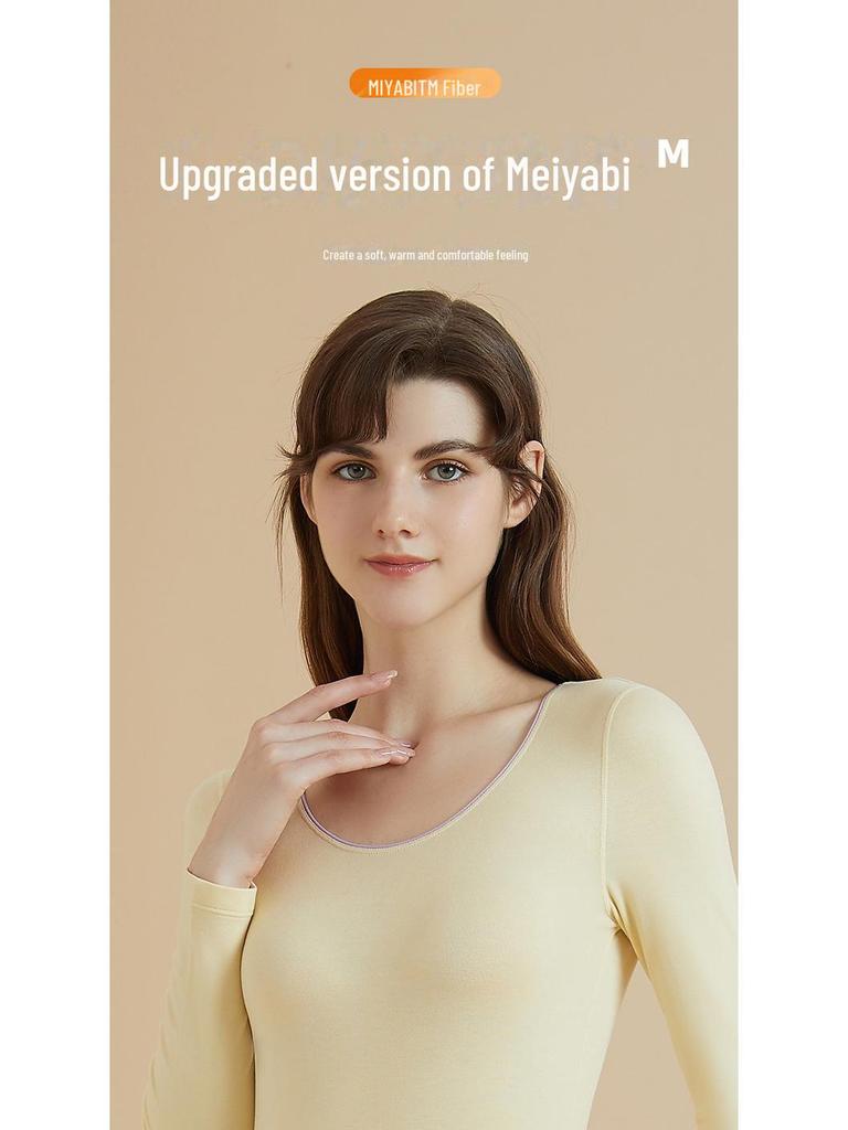 Aoweizi Бесшовная термосамосогревающаяся зимняя рубашка - Большой размер Базовый слой для ухода за кожей