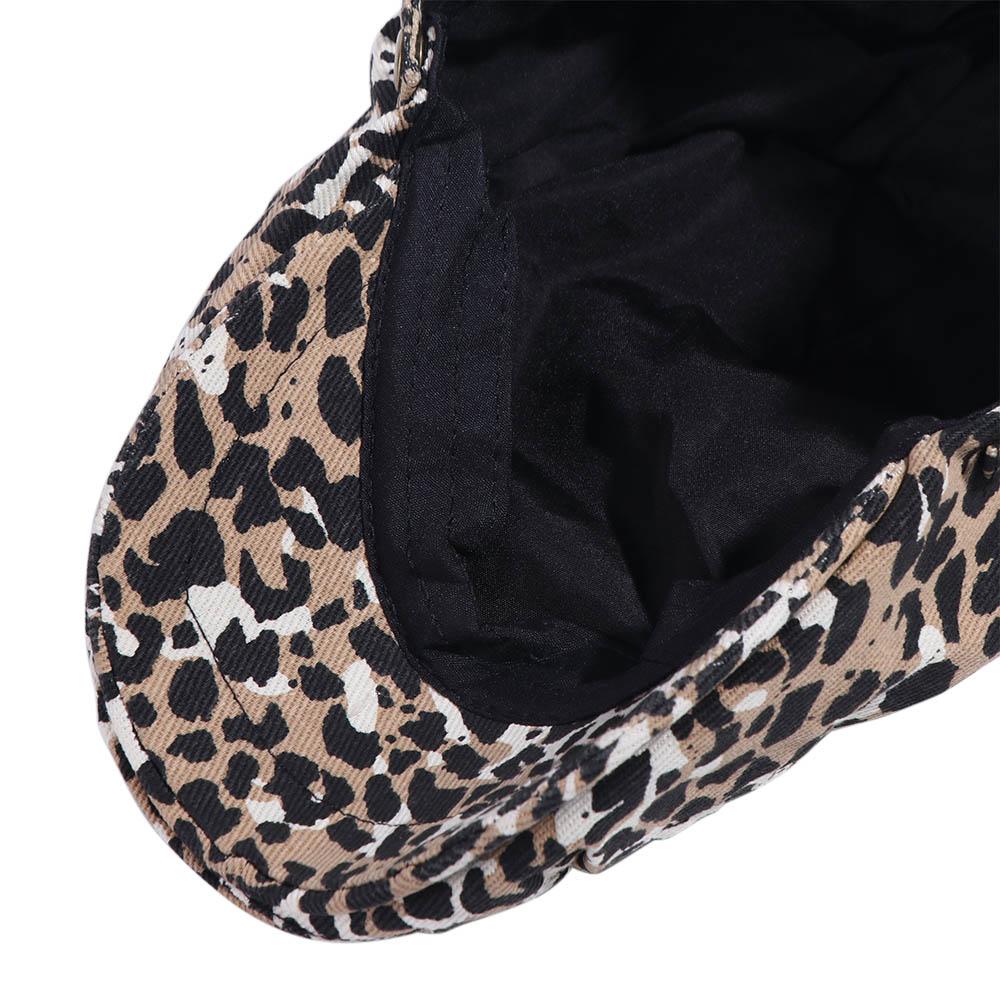 Классическая берет с леопардовым принтом Корейский стиль Кепка-газетчик Ретро леопардовая шляпа художника Женская