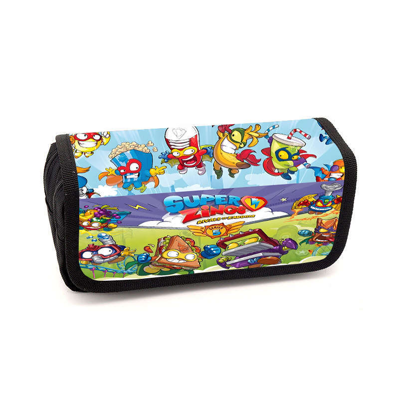 Super Zings Student High Definition Pattern Stationery Bag Oxford Comfortable Clamshell Storage Pencil Case