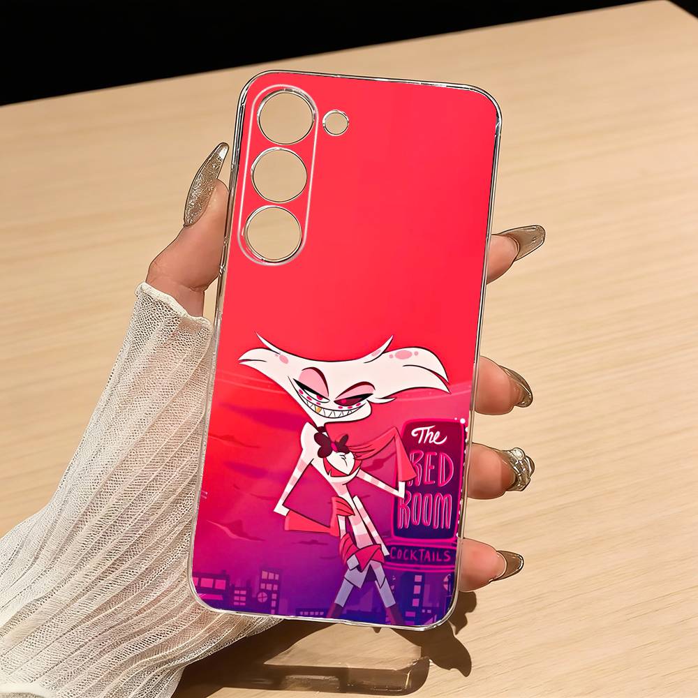 Чехол для телефона Angel Dust H-Hazbin H-Hotel для Samsung S25,S24,S21,S22,S23,S30,Ultra,S20,Plus,Fe,Lite Прозрачный чехол