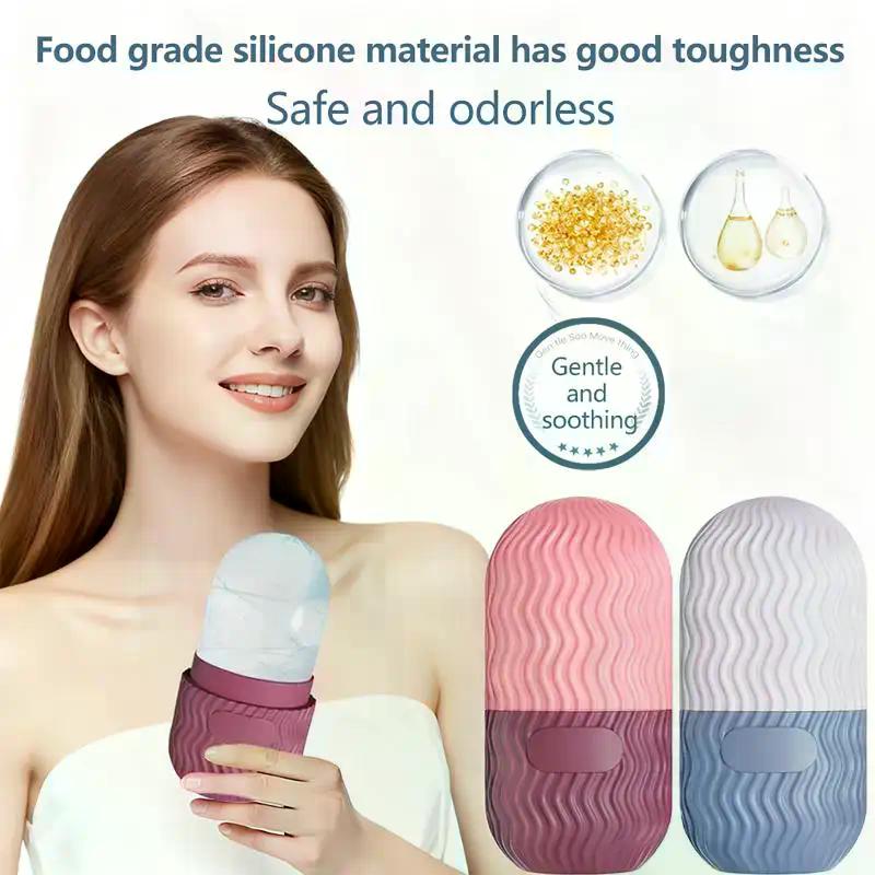 Silicone Cube Mold Ice Roller Massager Mold For Facial Ice Pack Skincare Tools Eliminating Eye Bags Reusable And Soothing