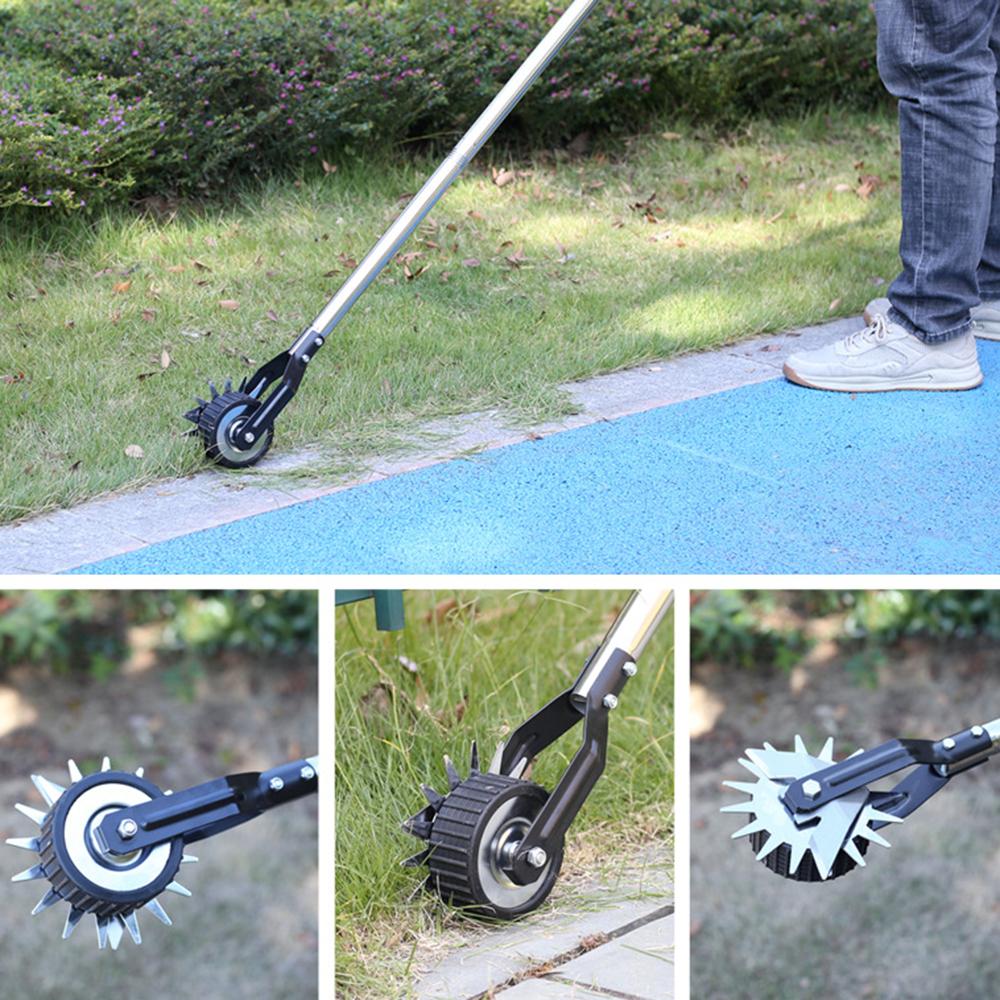 Газонокосилка Rotarys с ручкой из нержавеющей стали, портативный прочный триммер для газона для тротуара