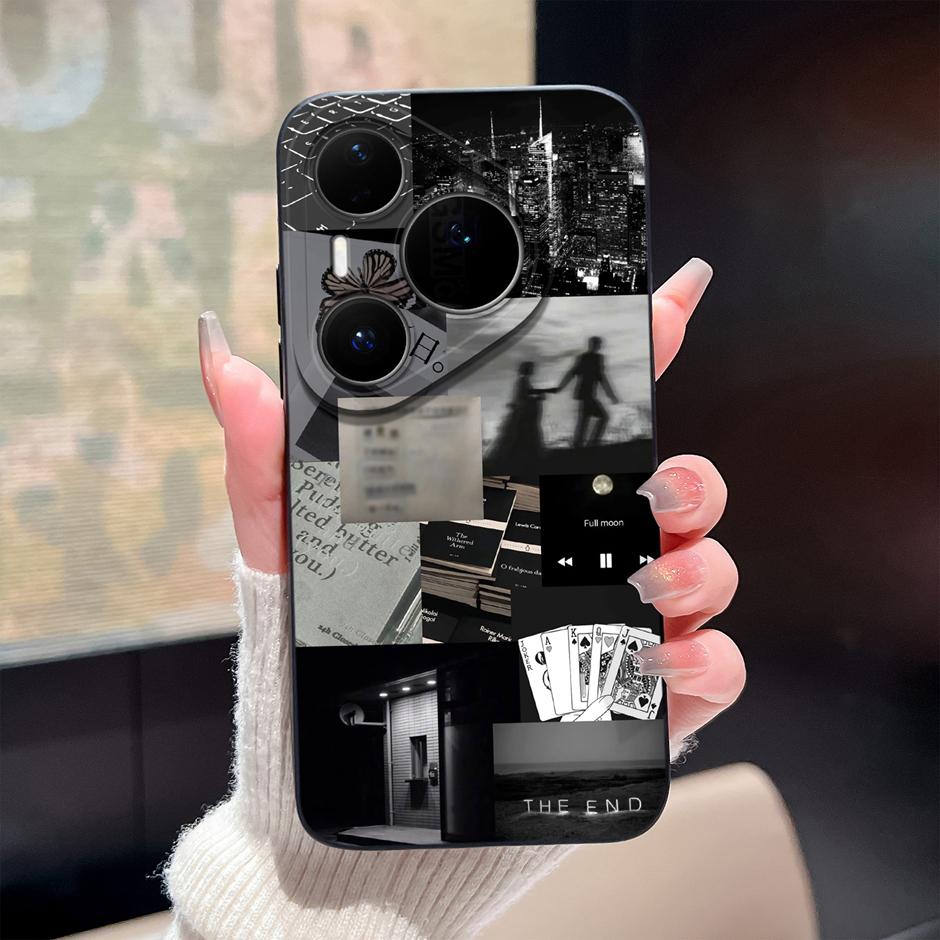 Чехол для Huawei Pura 80 Pro Plus Ultra Мультяшное Сердце Мягкий Силикон Ударопрочный Бампер Чехол для HuaweiPura80ProPlus 80Ultra Funda