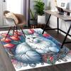 1pc Anime Cat with Tulips Chair Mat - Office Desk Carpet for Home Decor, Seasonal Gift, Anti-Slip Rug Suitable for Office and Living Room.C030