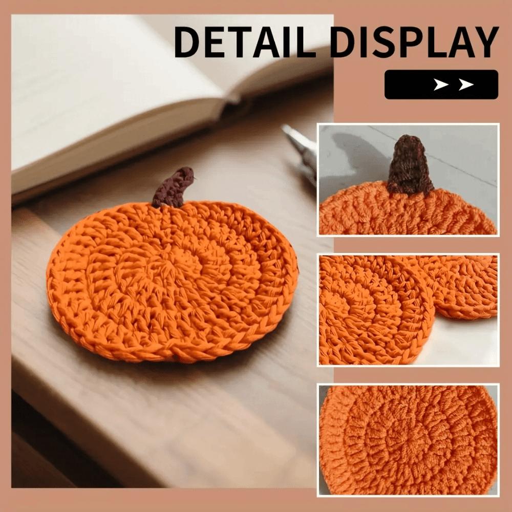 4pcs Handcrafted Handmade Coasters Heat-Resistant Fall Decor Creative Drink Mats  Thanksgiving Table