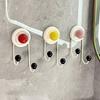 3Pcs Wall Hanging Punch Free Wall Hooks Traceless Shower Hooks Towel/Coat Hooks  Door Entrance