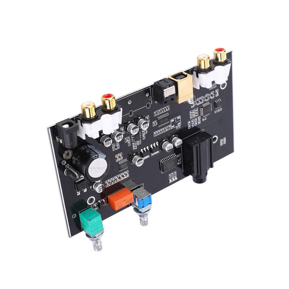 DC12V PCM5100 DAC Board Fiber Optic USB Amplifier Audio Volume Control Decoder Board