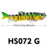 13cm Multi-Section Fish Lure, 22g, 8-Segment Hard Bait for Sea Fishing, Model HS072