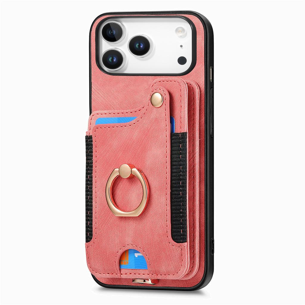 RFID Магнитный Кошелек Кольцо Держатель Карта Слот Кожаный Чехол Для iPhone 17 Pro Max 16 15 Plus 14 13 12 11 17Air 16E Сумка Подставка Чехол